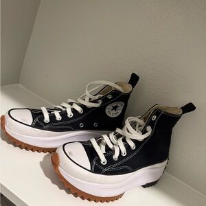 Converse Black and White Platform Sneakers